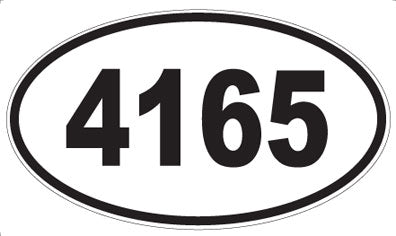 4165 - Oval Sticker