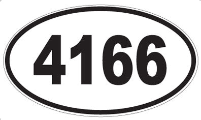 4166 - Oval Sticker