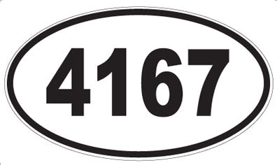 4167 - Oval Sticker