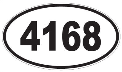 4168 - Oval Sticker