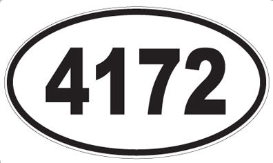 4172 - Oval Sticker