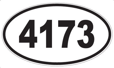 4173 - Oval Sticker