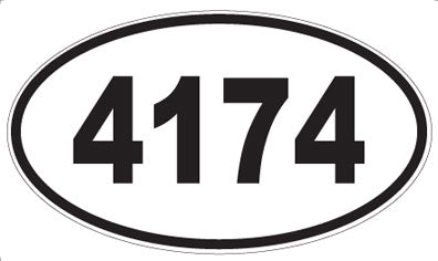 4174 - Oval Sticker