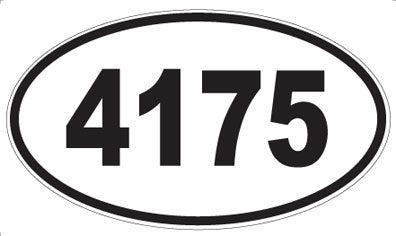 4175 - Oval Sticker