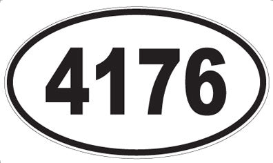 4176 - Oval Sticker