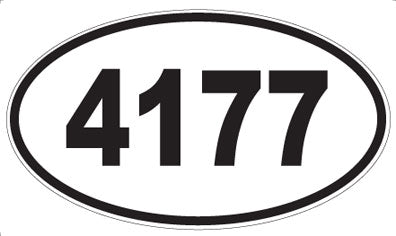 4177 - Oval Sticker