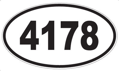 4178 - Oval Sticker