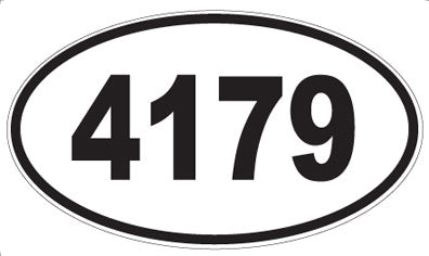 4179 - Oval Sticker