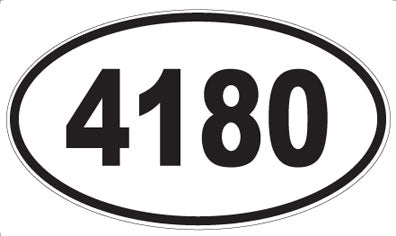 4180 - Oval Sticker