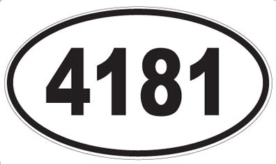 4181 - Oval Sticker