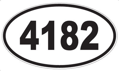 4182 - Oval Sticker