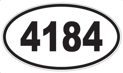 4184 - Oval Sticker