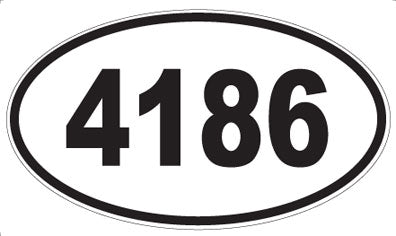 4186 - Oval Sticker