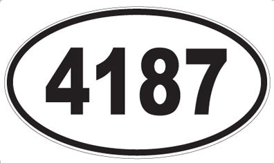 4187 - Oval Sticker