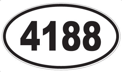 4188 - Oval Sticker
