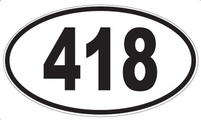 418 - Oval Sticker