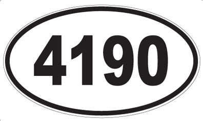 4190 - Oval Sticker