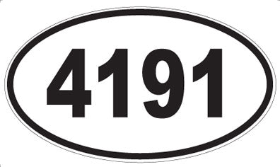 4191 - Oval Sticker