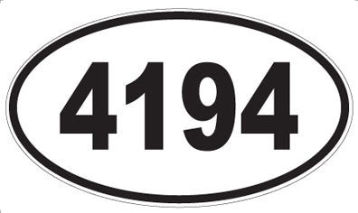 4194 - Oval Sticker