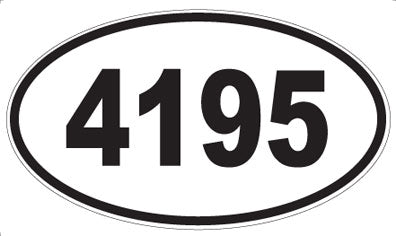 4195 - Oval Sticker