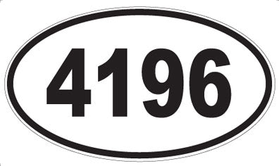 4196 - Oval Sticker
