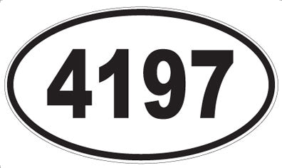 4197 - Oval Sticker