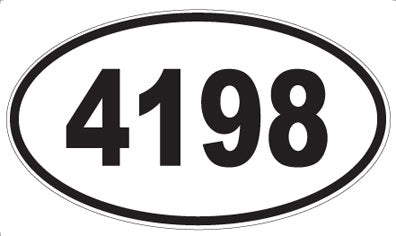 4198 - Oval Sticker