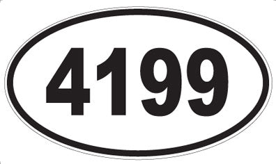 4199 - Oval Sticker