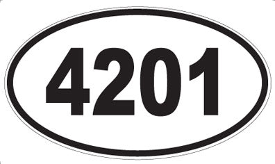 4201 - Oval Sticker
