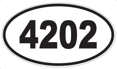 4202 - Oval Sticker