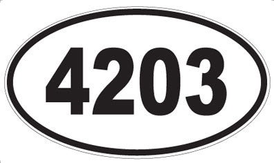 4203 - Oval Sticker