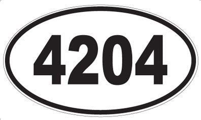 4204 - Oval Sticker