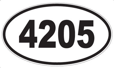 4205 - Oval Sticker