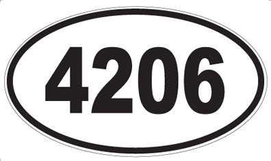 4206 - Oval Sticker