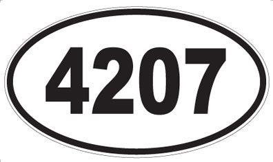 4207 - Oval Sticker
