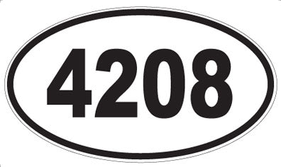 4208 - Oval Sticker