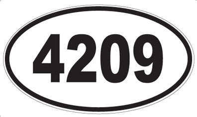 4209 - Oval Sticker