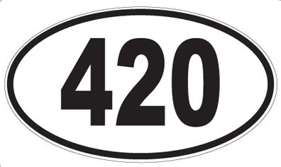 420 - Oval Sticker