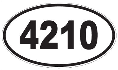 4210 - Oval Sticker