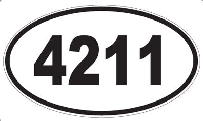 4211 - Oval Sticker
