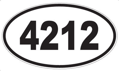 4212 - Oval Sticker