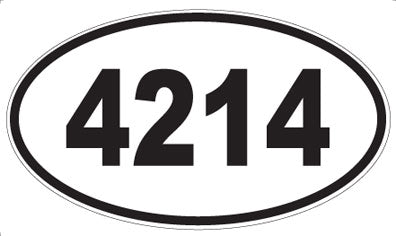 4214 - Oval Sticker