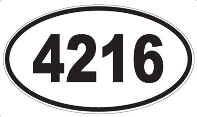 4216 - Oval Sticker