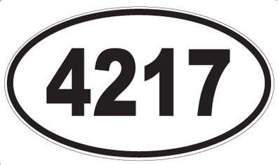 4217 - Oval Sticker