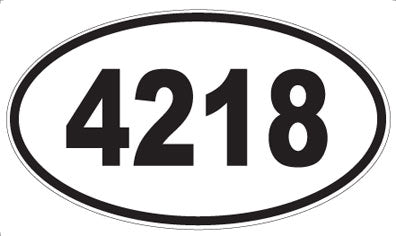 4218 - Oval Sticker