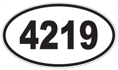 4219 - Oval Sticker