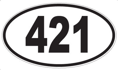 421 - Oval Sticker