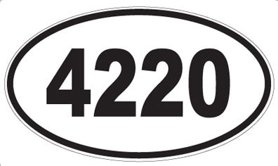 4220 - Oval Sticker