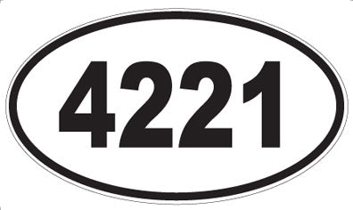 4221 - Oval Sticker