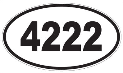 4222 - Oval Sticker